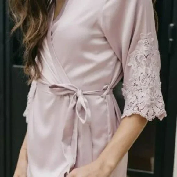 Lace Light Blue Robe - Picture 4 of 5